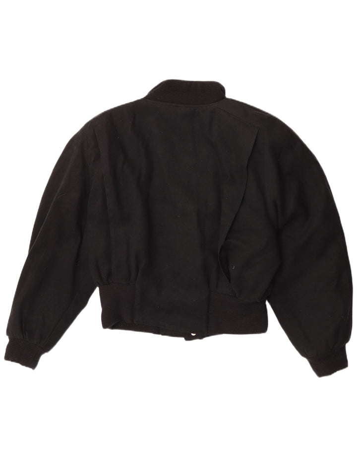 Giubbotto bomber vintage da donna IT 44 medio nero poliestere
