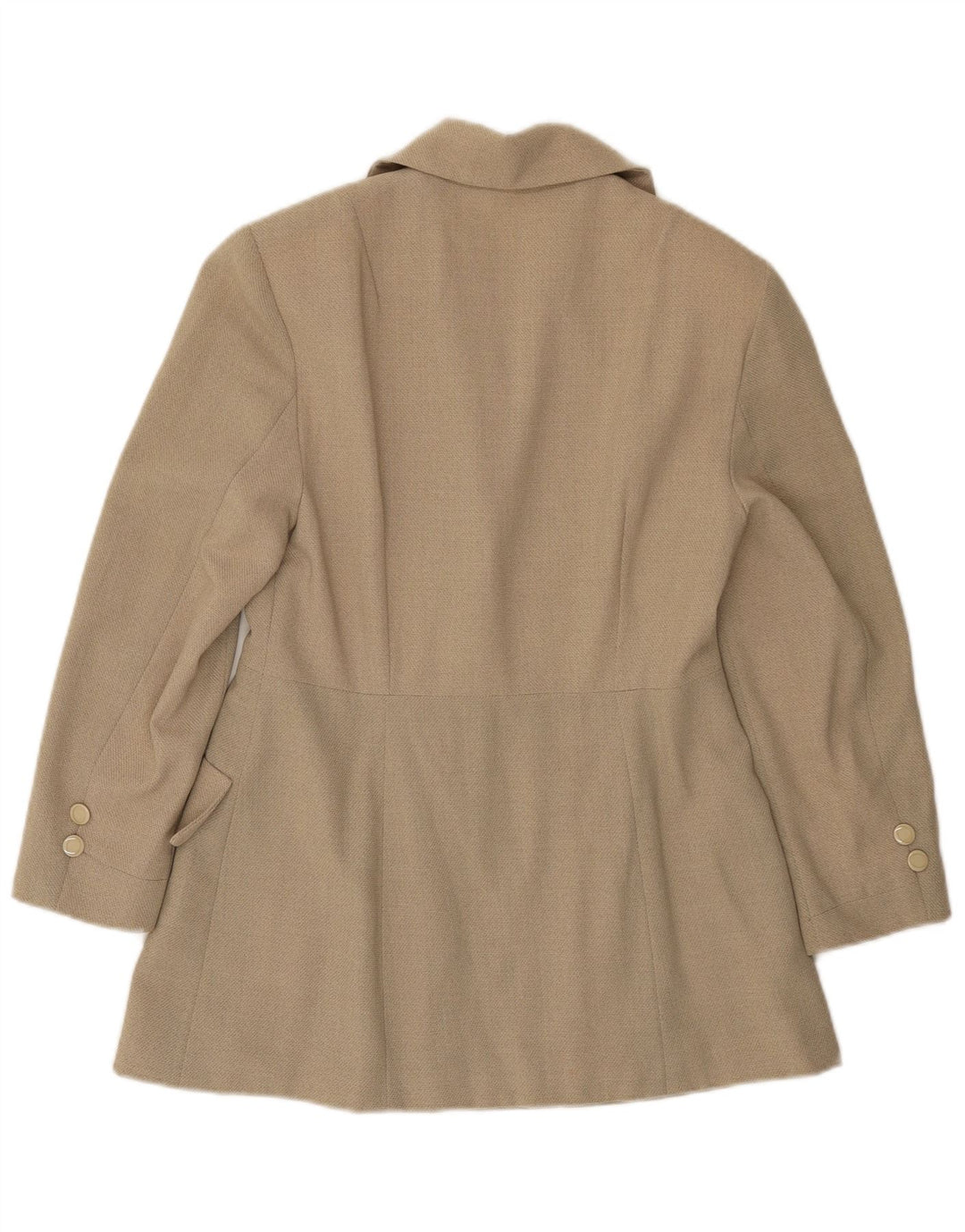 Giacca blazer vintage da donna a 3 bottoni con maniche a 3/4 UK 12 Beige medio