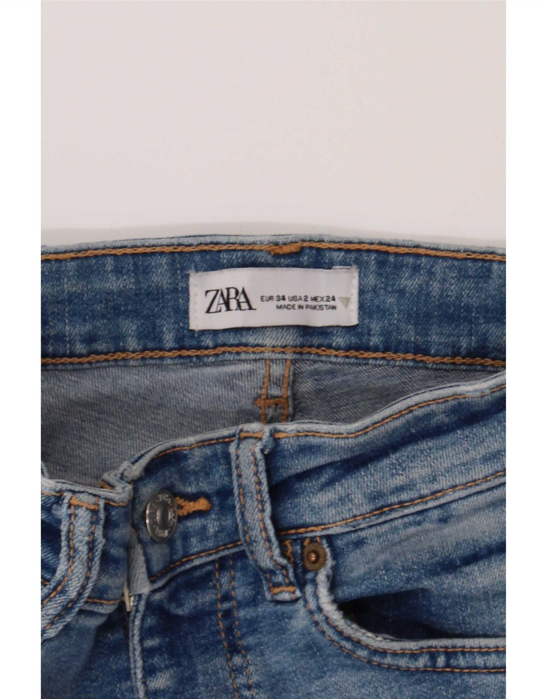 Jeans svasati da donna Zara EU 34 2XS W24 L30 Blu