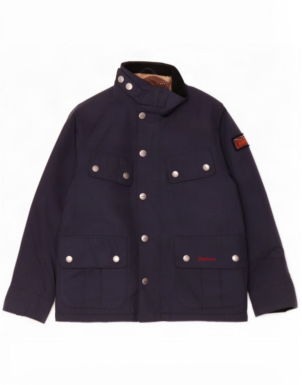 Barbour Giacca da gara per ragazzi 6-7 anni Piccola in poliestere blu navy