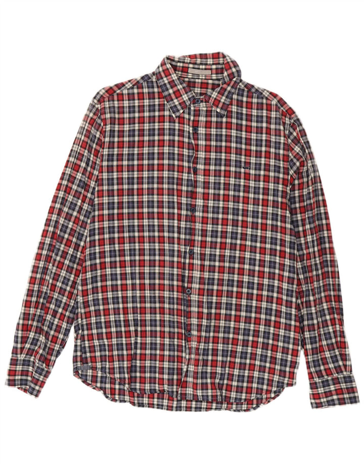 Camicia da uomo Gas XL in cotone a quadri rossi