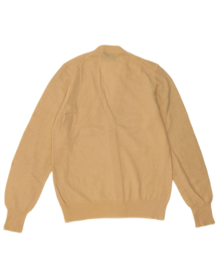 Maglia Cardigan Donna Benetton IT 46 Large Giallo Lana
