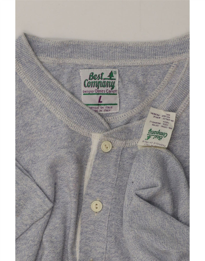 Polo da uomo BEST COMPANY grande in cotone blu