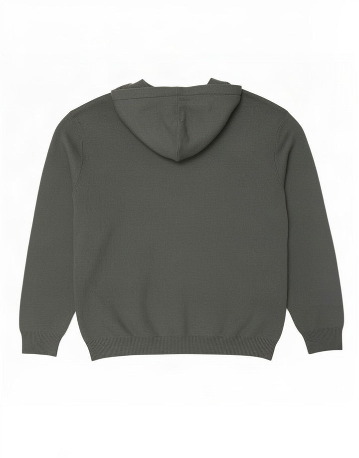 Maglione con cappuccio da uomo Zara grande in viscosa grigia