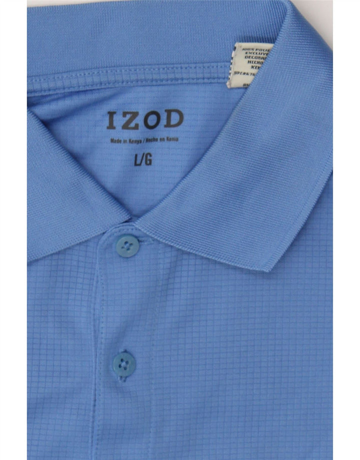 IZOD Mens Polo Shirt Large Blue Polyester Vintage Izod and Second-Hand Izod from Messina Hembry 