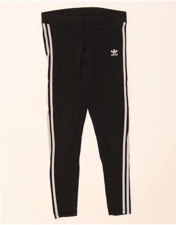 Leggings Adidas da donna UK 12 medio nero cotone