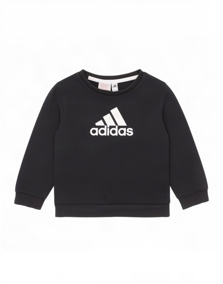 Felpa grafica Adidas per ragazzi, 2-3 anni, nera