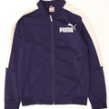 Giacca da ginnastica da uomo Puma Small in poliestere color block blu navy