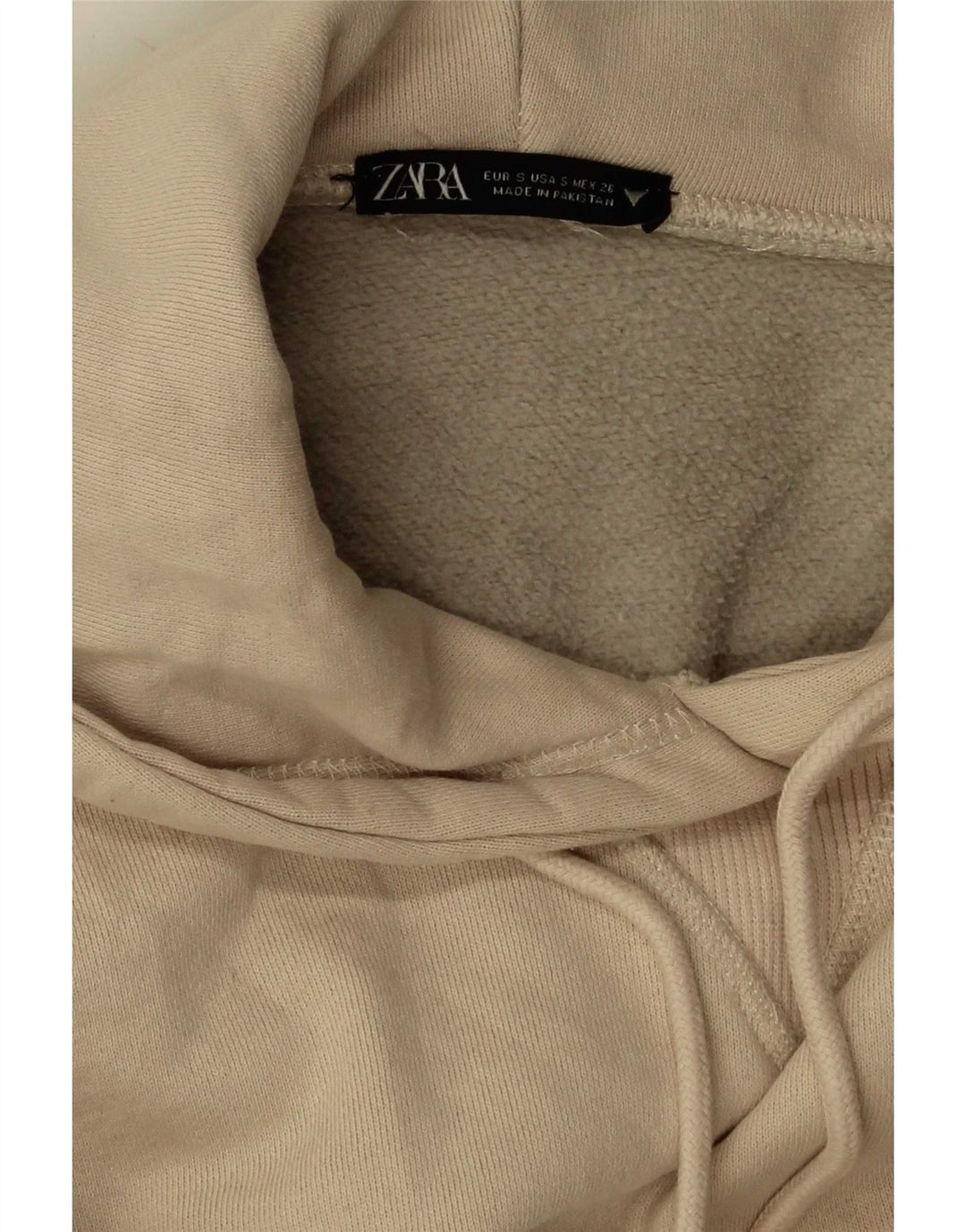 Maglione oversize con cappuccio da donna Zara UK 10 piccolo beige