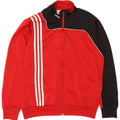 Giacca da tuta da uomo Adidas UK 38/40 Poliestere color block rosso medio