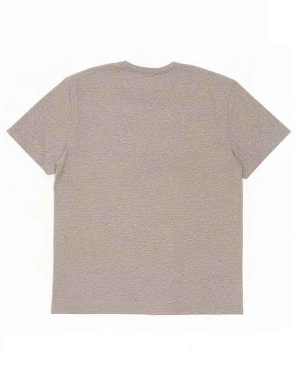 T-shirt grafica da uomo Tommy Hilfiger Top grande in cotone grigio