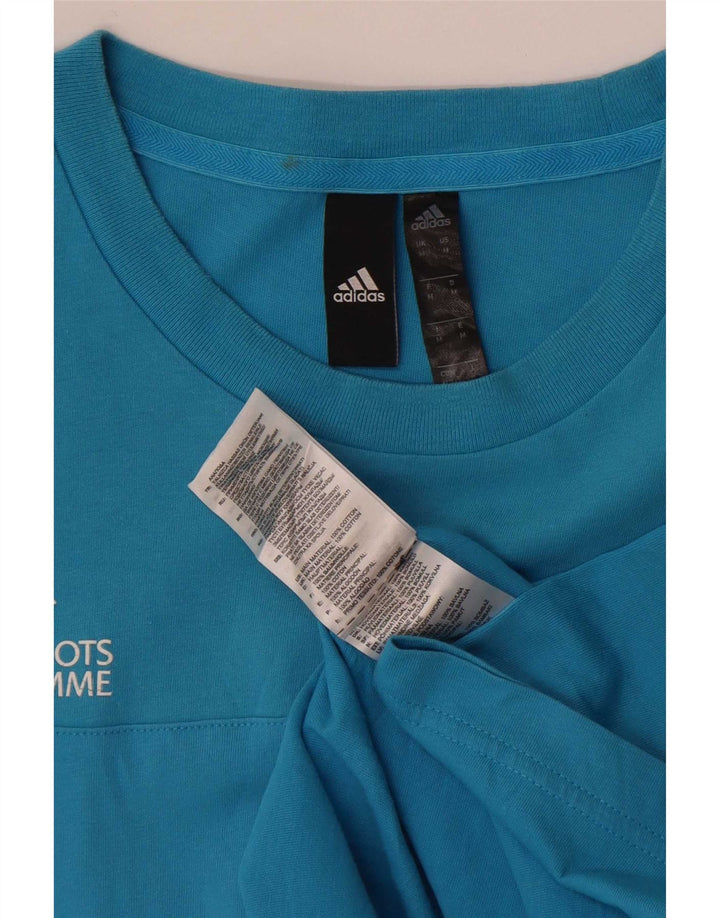 Maglietta grafica Adidas da uomo del programma UEFA Grassroots, blu medio