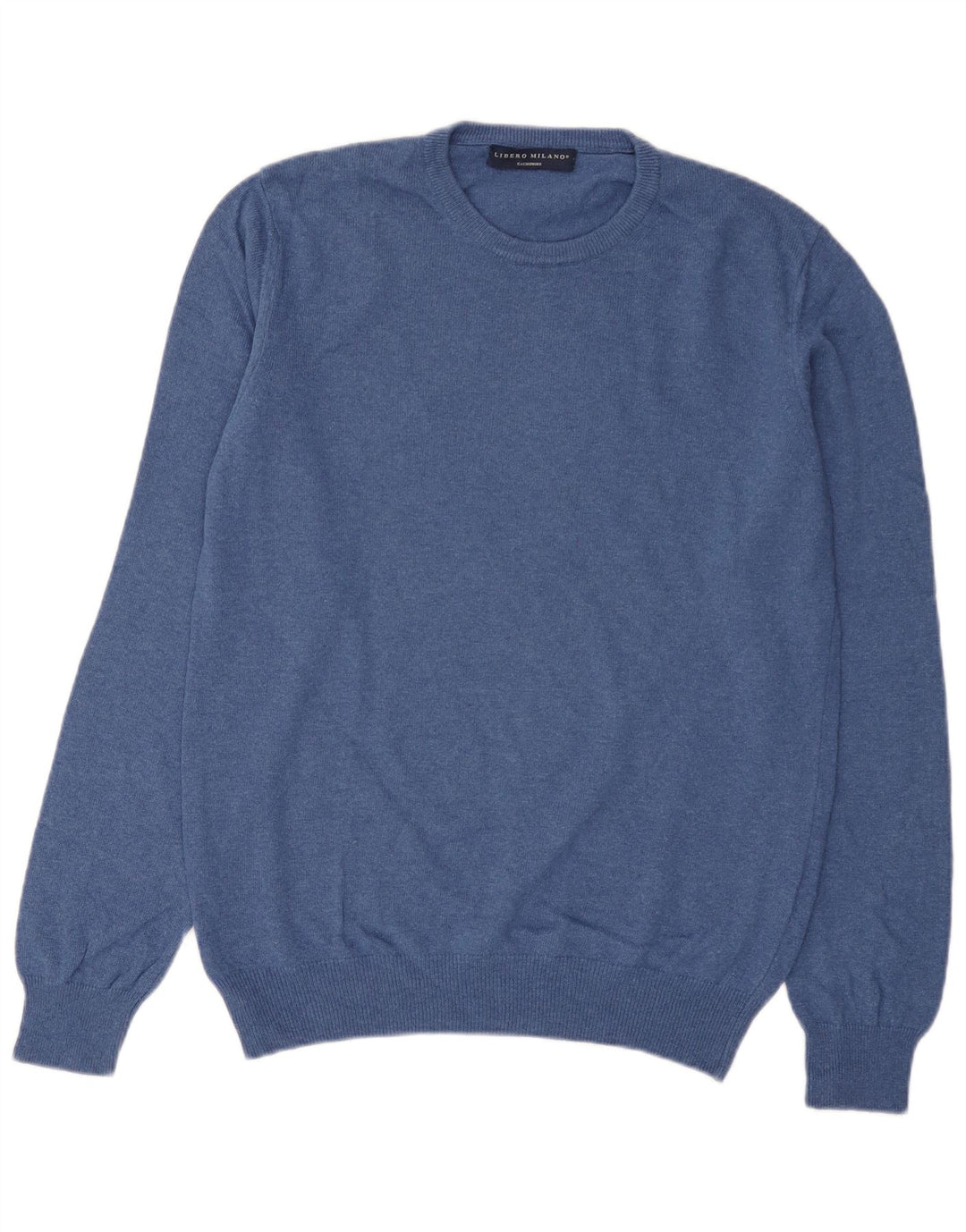 Maglione maglione girocollo da uomo Liberto IT 52 Large Blue Wool