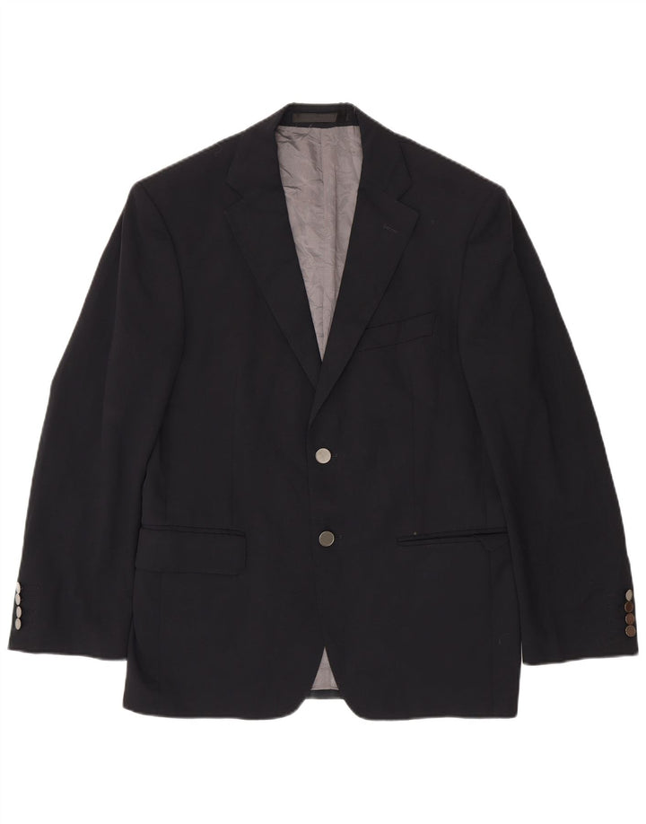 Giacca blazer corta da uomo a 2 bottoni Marks & Spencer EU 38 medio blu navy