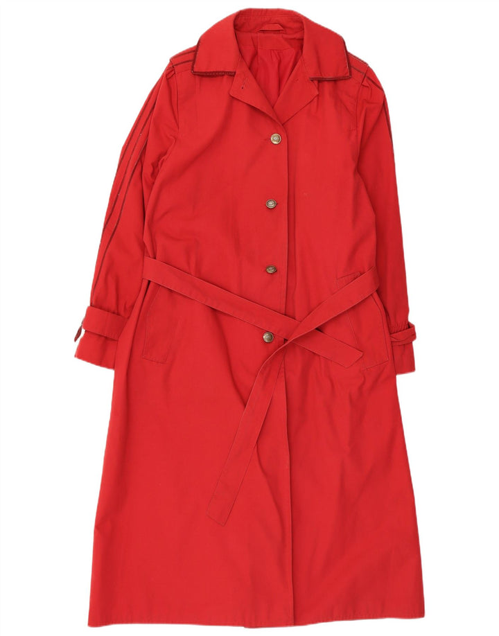 Trench da donna VINTAGE UK 14 rosso medio