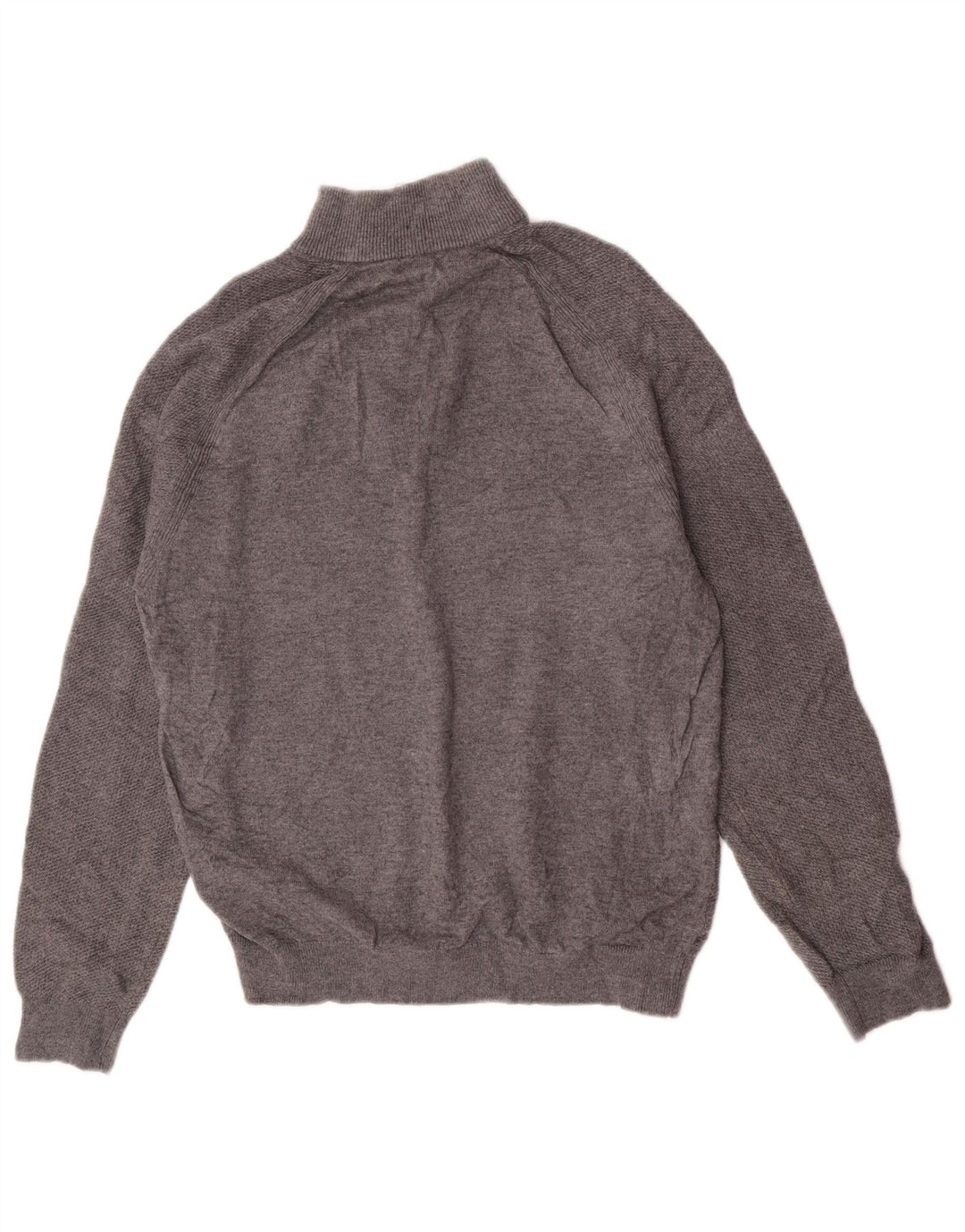 Maglione da uomo Reiss con zip e collo in lana grigio medio