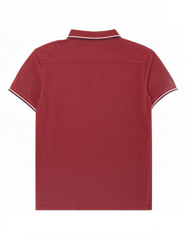 Polo da uomo Scotch & Soda grande in cotone a righe rosse