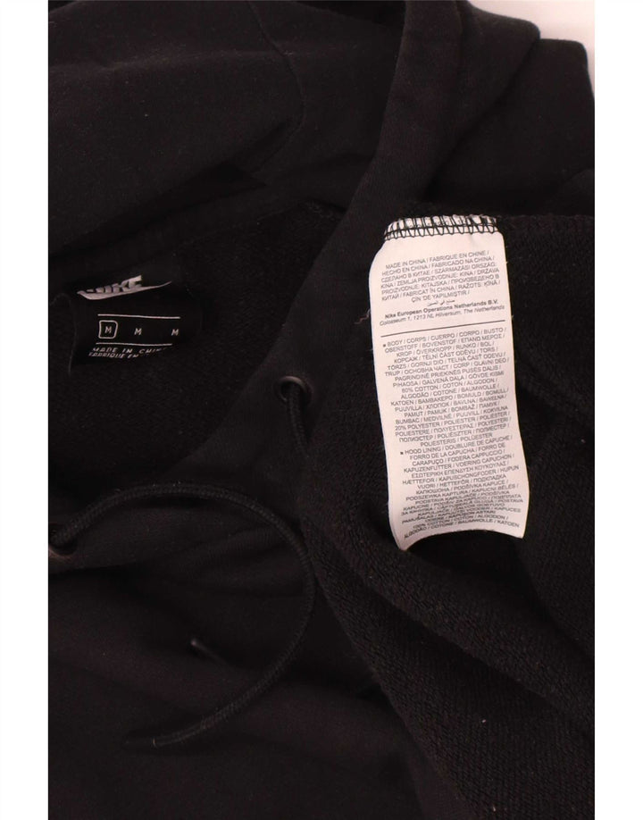 Maglia con cappuccio da donna Nike UK 14 cotone nero medio