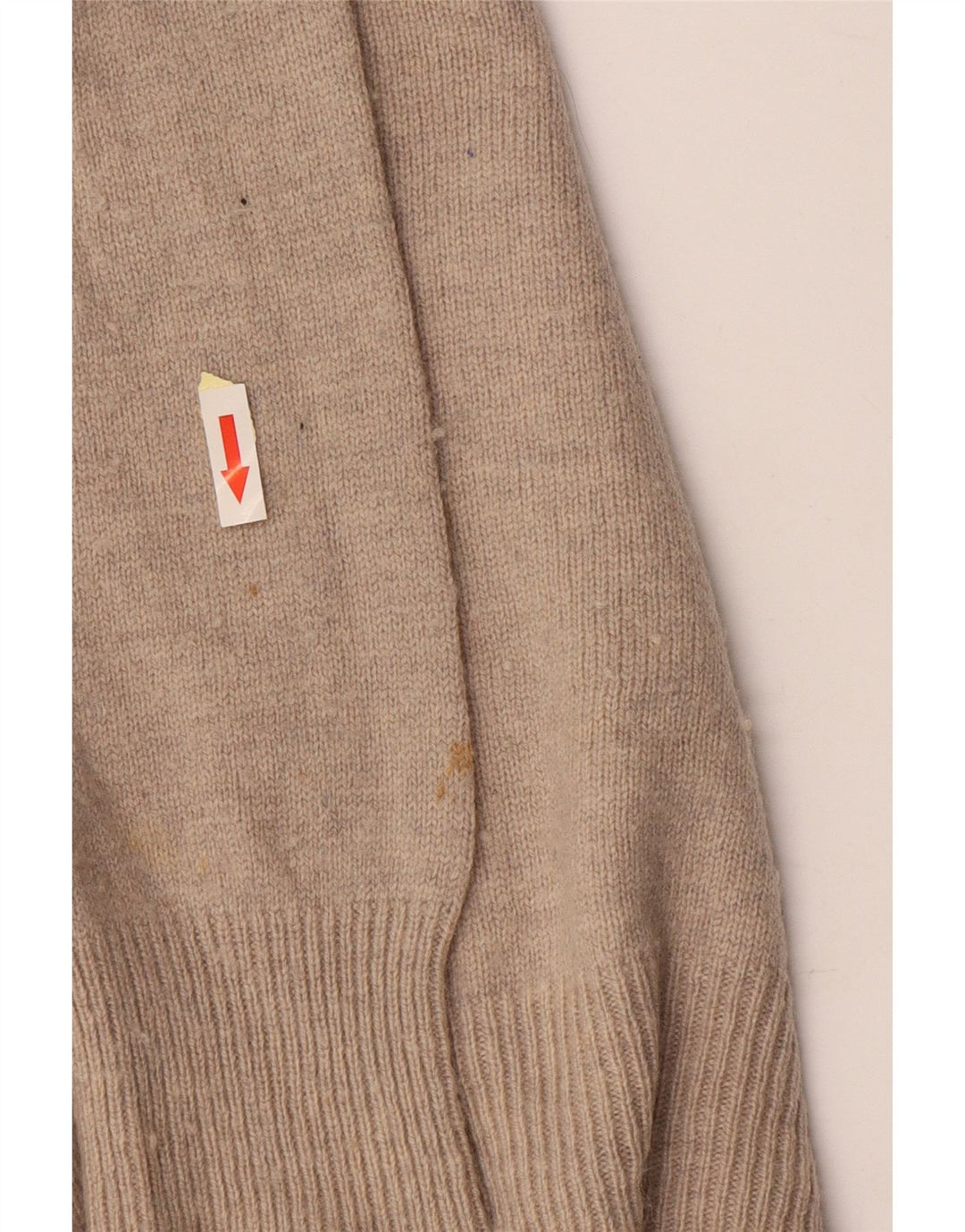 ALL SAINTS Maglione da uomo con collo alto e maglione grande in lana beige