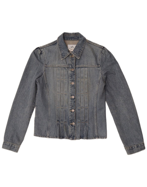 Giacca in denim da donna Armani UK 12 cotone blu medio