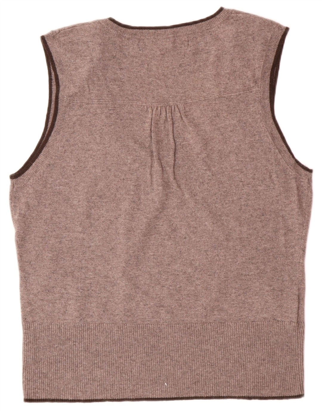 LAURA ASHLEY Canotta da donna Canotta UK 14 Large Marrone Argyle/Diamond Viscosa