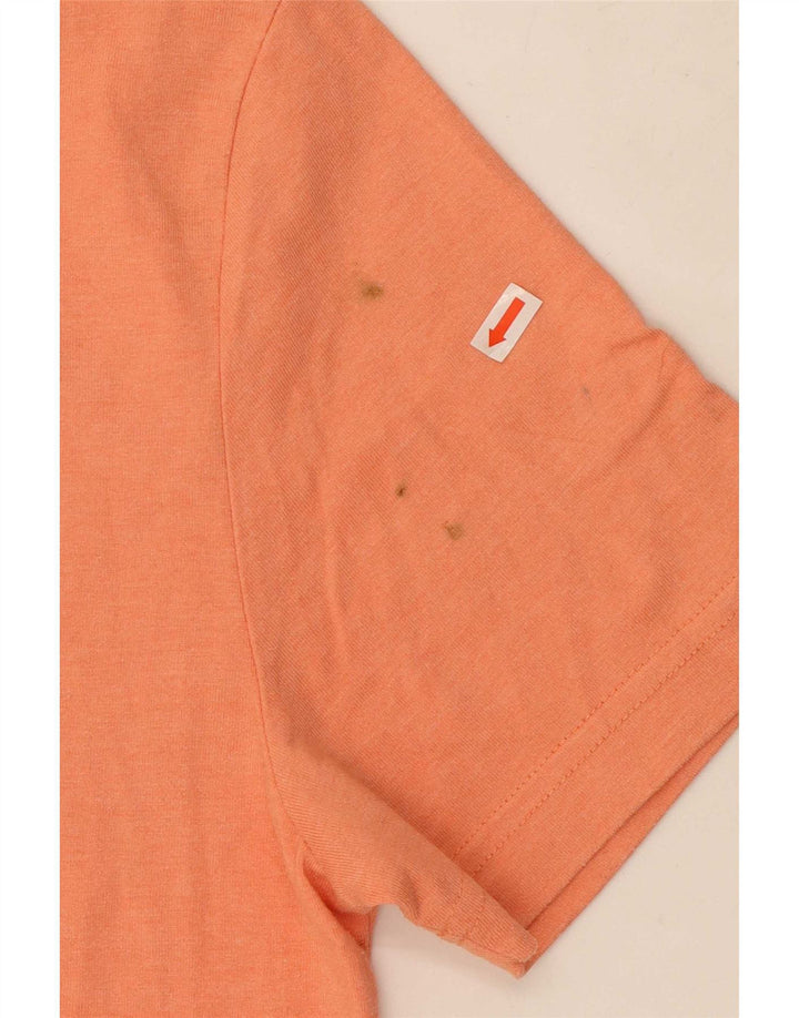 T-shirt grafica da uomo Penguin Top grande in cotone arancione