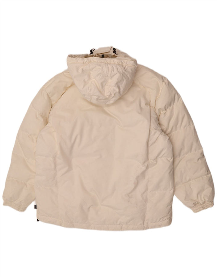 Giacca imbottita con cappuccio da uomo Lotto UK 42 XL poliestere bianco sporco