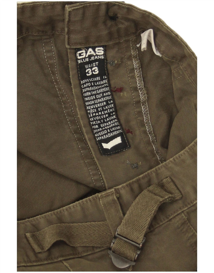 Pantaloni cargo dritti da uomo Gas W33 L32 Verdi