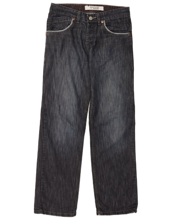 Jeans dritti da uomo Guess W32 L32 in cotone blu navy