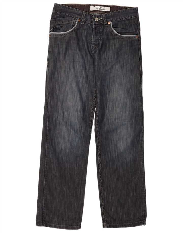 Jeans dritti da uomo Guess W32 L32 in cotone blu navy
