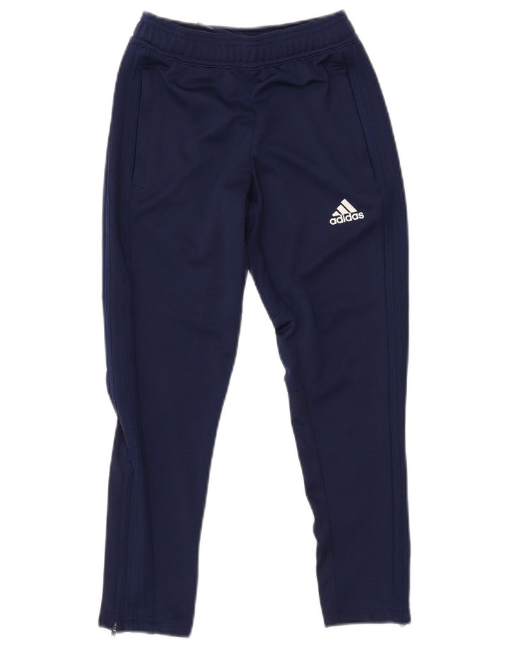 Pantaloni della tuta ADIDAS da ragazzo Climacool 7-8 anni in poliestere blu navy