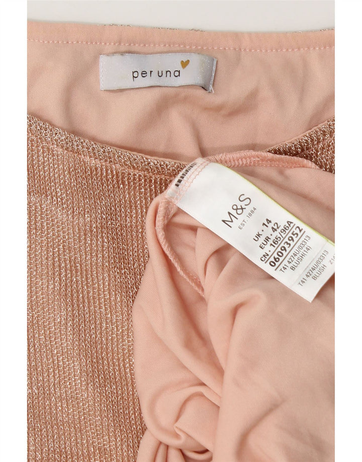Abito asimmetrico Per Una da donna Marks & Spencer UK 14 Rosa medio chiazzato