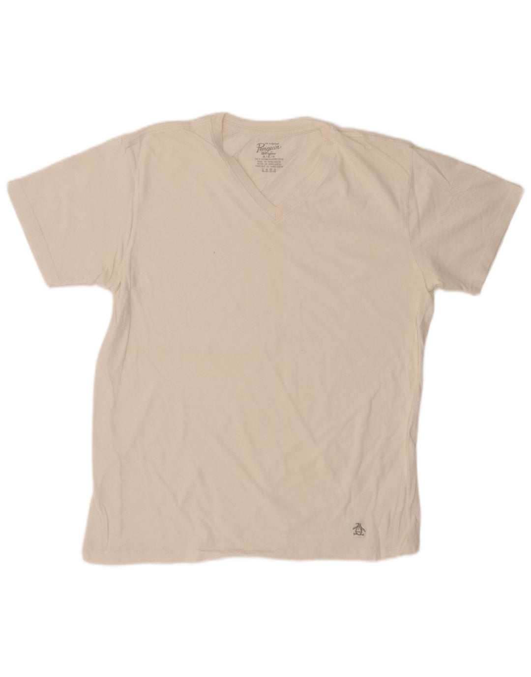 PINGUIN T-shirt da uomo Top in cotone bianco medio