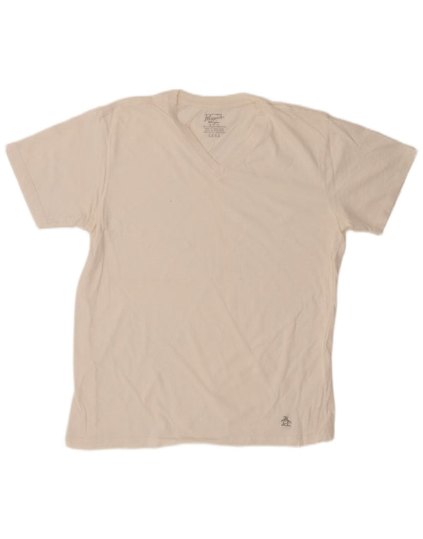 PINGUIN T-shirt da uomo Top in cotone bianco medio