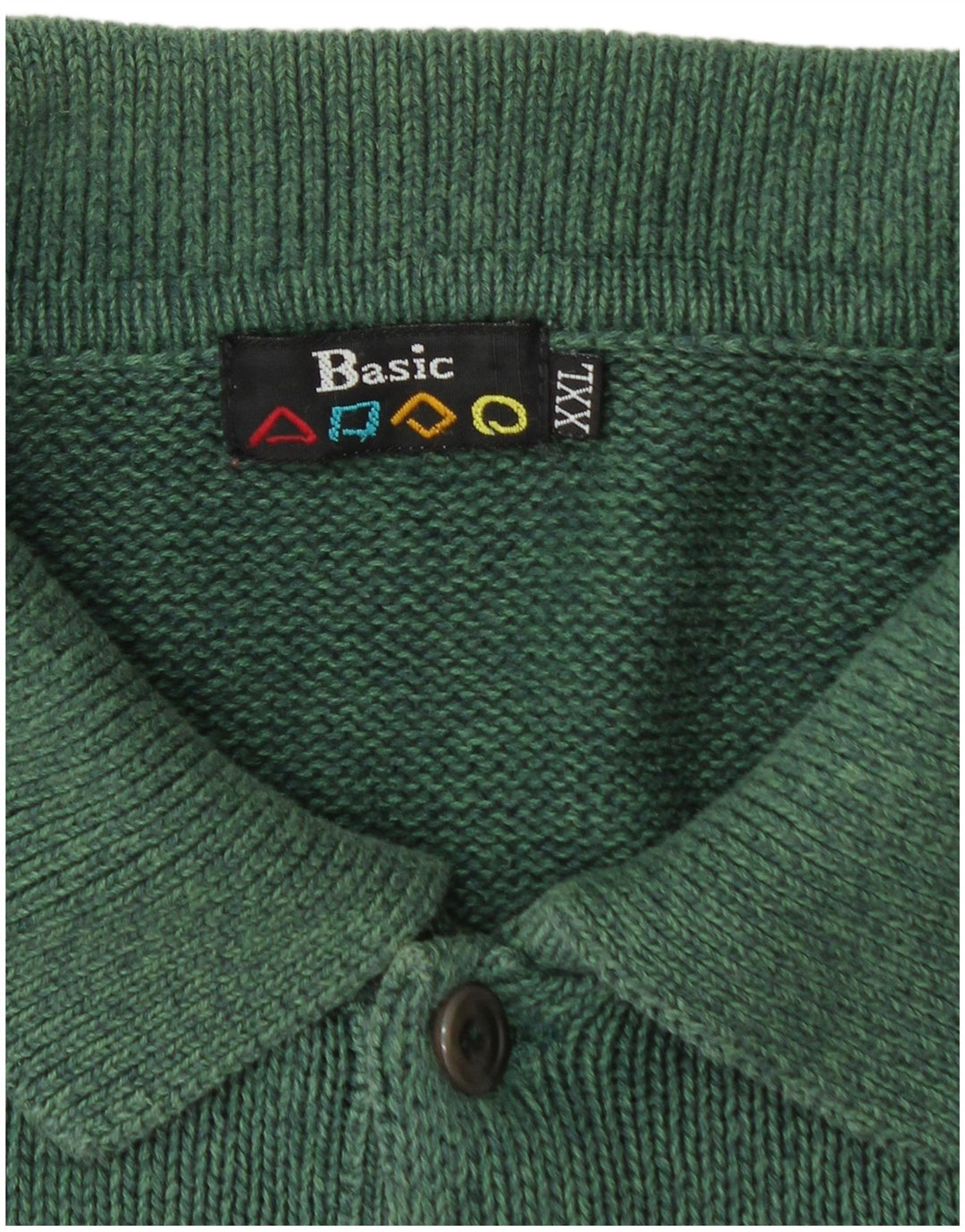 Maglione maglione collo alto da uomo BASIC 2XL cotone verde