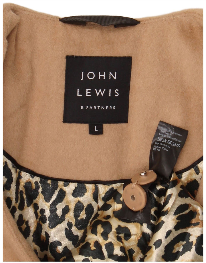 Cappotto doppiopetto con maniche a 3/4 da donna John Lewis UK 16 Large Beige