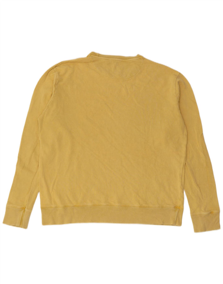COS Felpa da uomo Maglione in cotone giallo medio