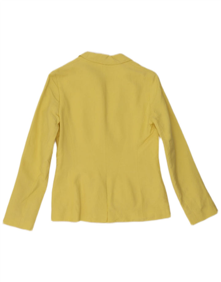 Giacca blazer da donna a 1 bottone Hobbs UK 8 piccola seta gialla