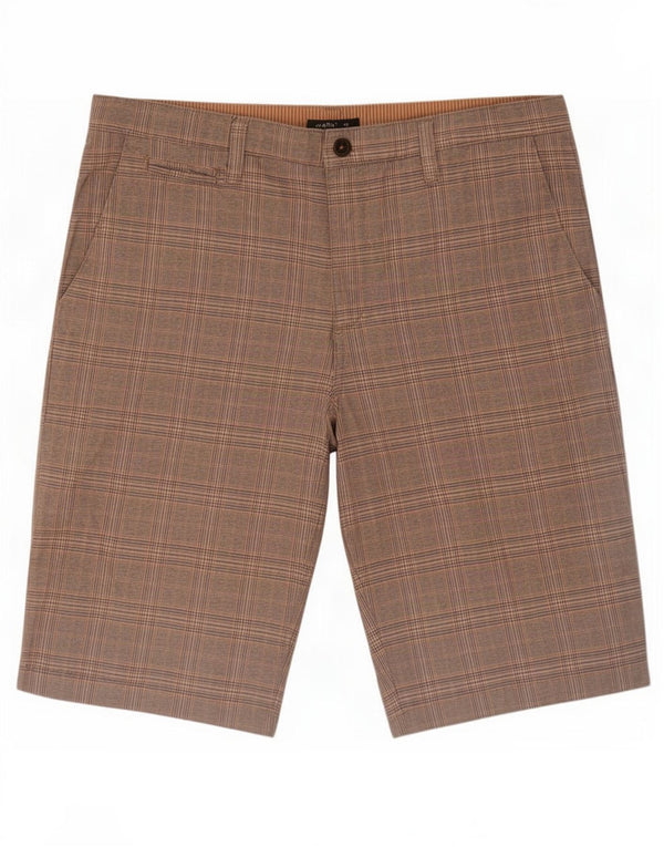 Pantaloncini chino da uomo Celio 2XL W42 cotone scozzese marrone