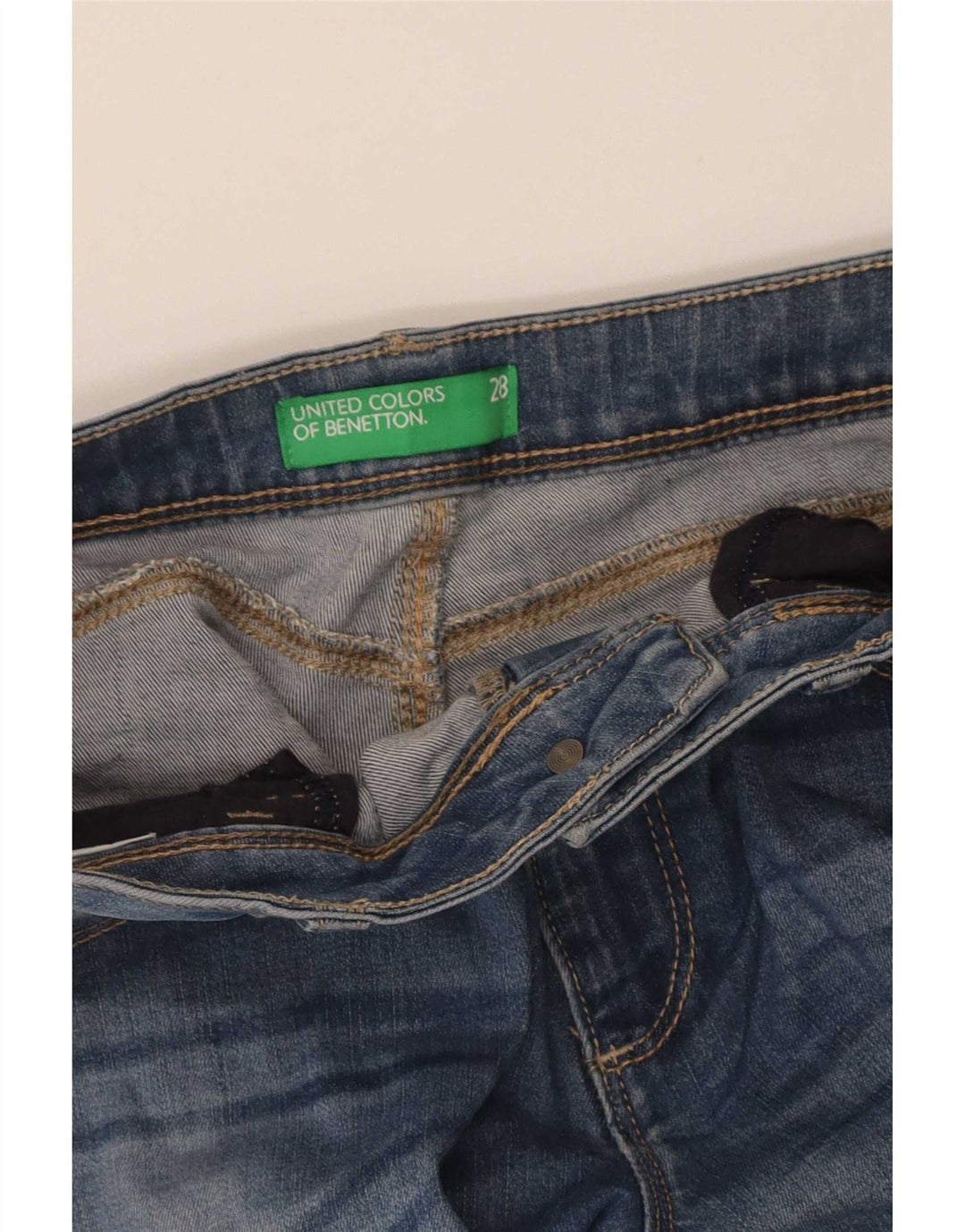 Jeans slim da donna Benetton W28 L32 Blu