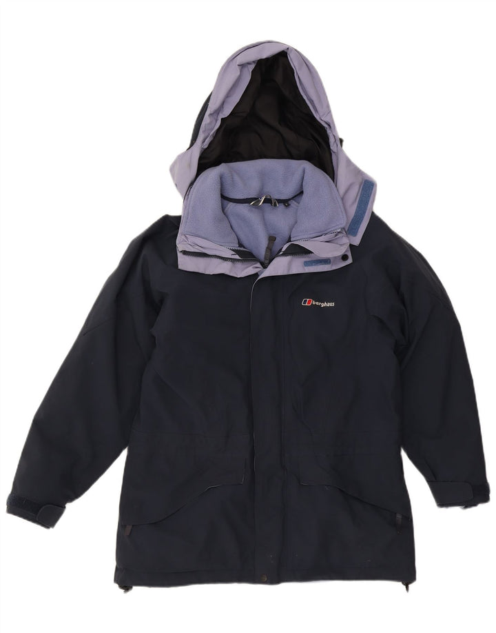 Giacca a vento con cappuccio da donna Berghaus UK 8 Small nylon blu navy