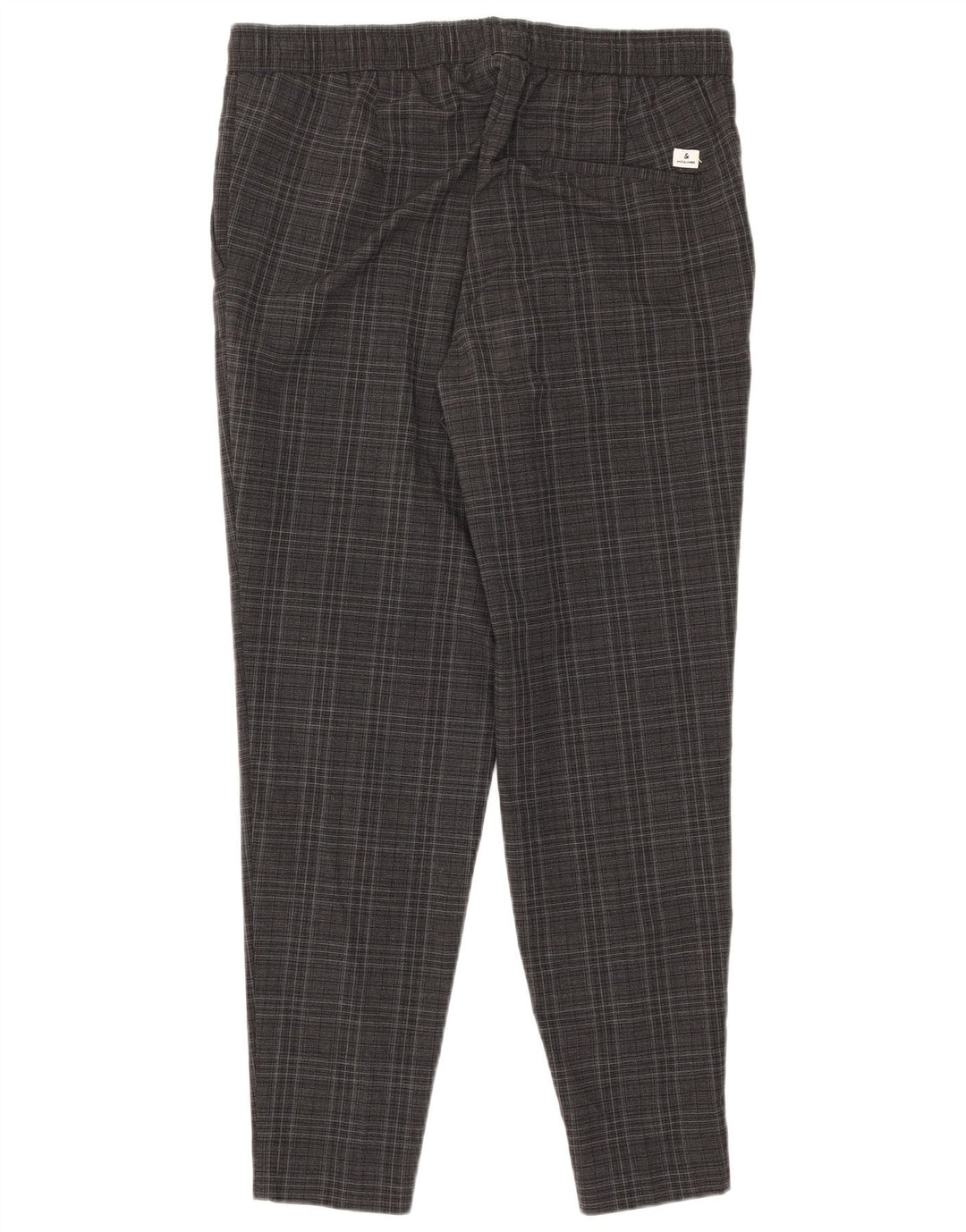 Pantaloni chino slim da uomo Jack & Jones, poliestere a quadri grigi grandi