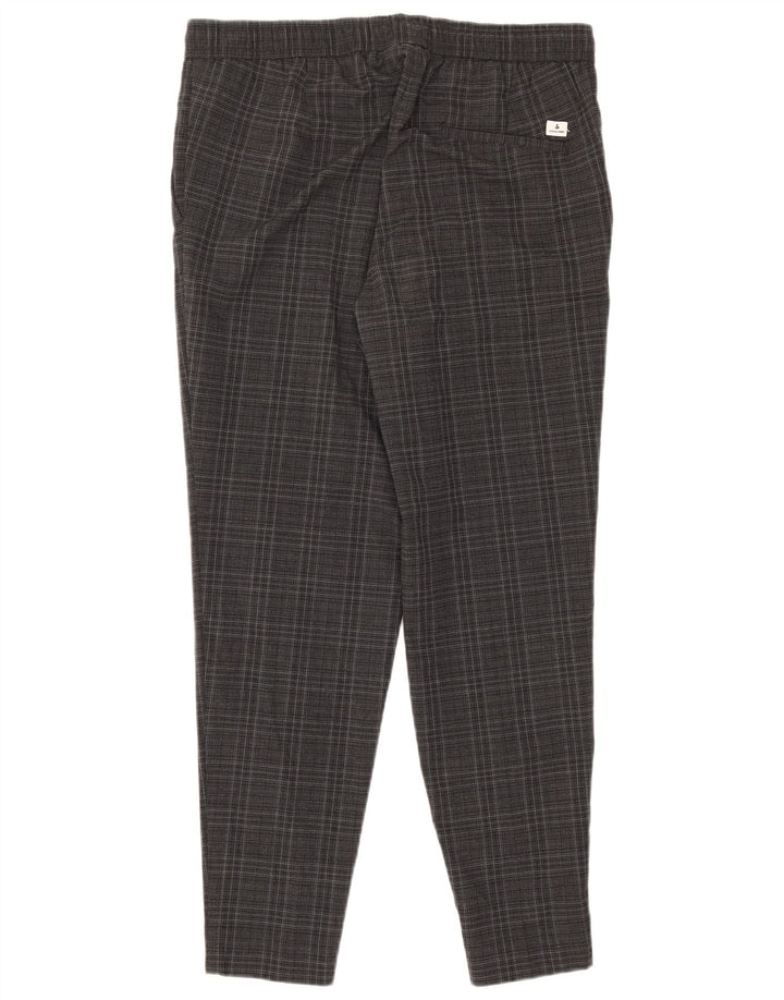 Pantaloni chino slim da uomo Jack & Jones, poliestere a quadri grigi grandi