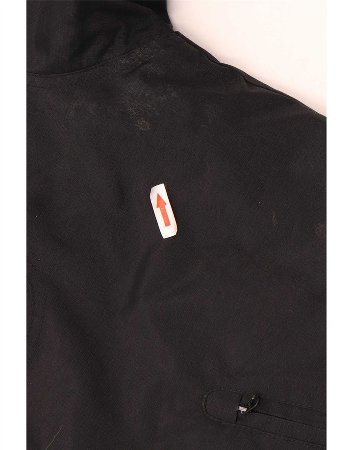 Giacca a vento con cappuccio grafica Nike da uomo UK 42/44 grande poliestere nero