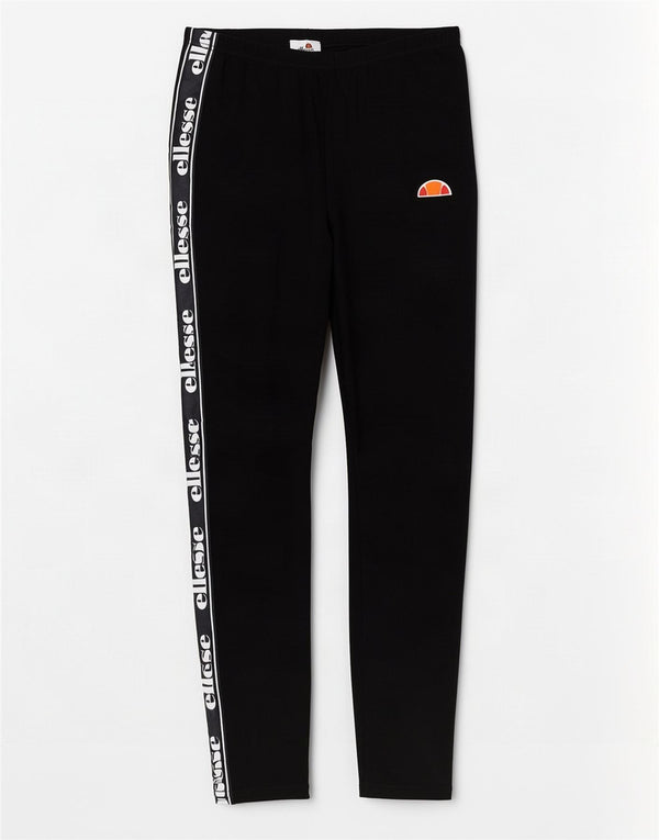 Ellesse Womens Graphic Leggings UK 12 Medium Black Cotton
