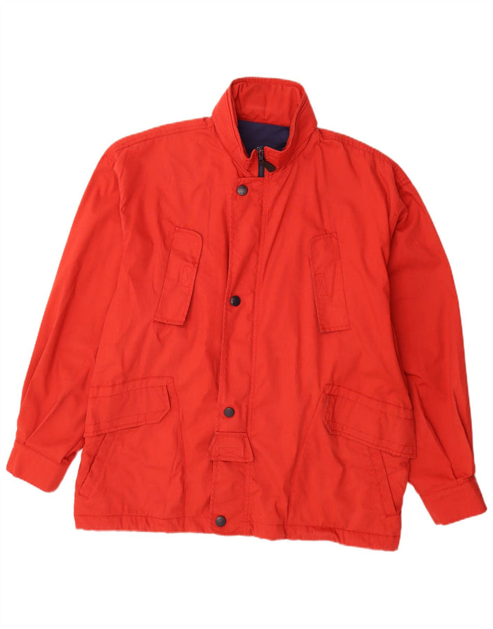 Giacca utilitaria vintage da uomo UK 46 3XL poliestere rosso