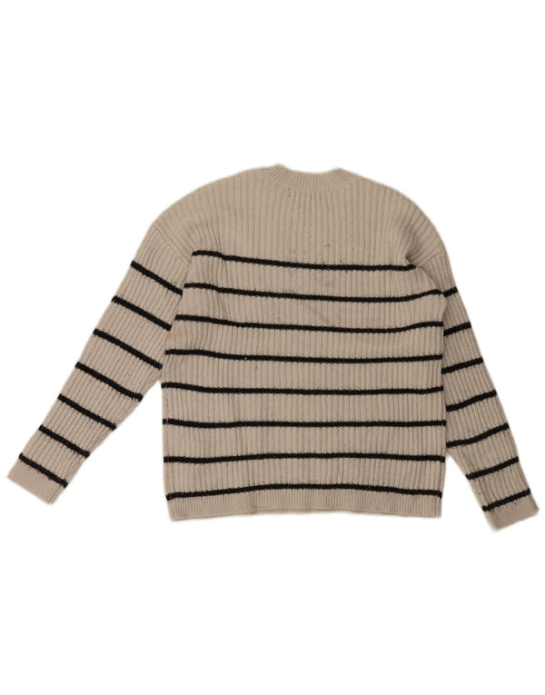 Maglione maglione girocollo da donna Marks & Spencer UK 12 medio bianco sporco