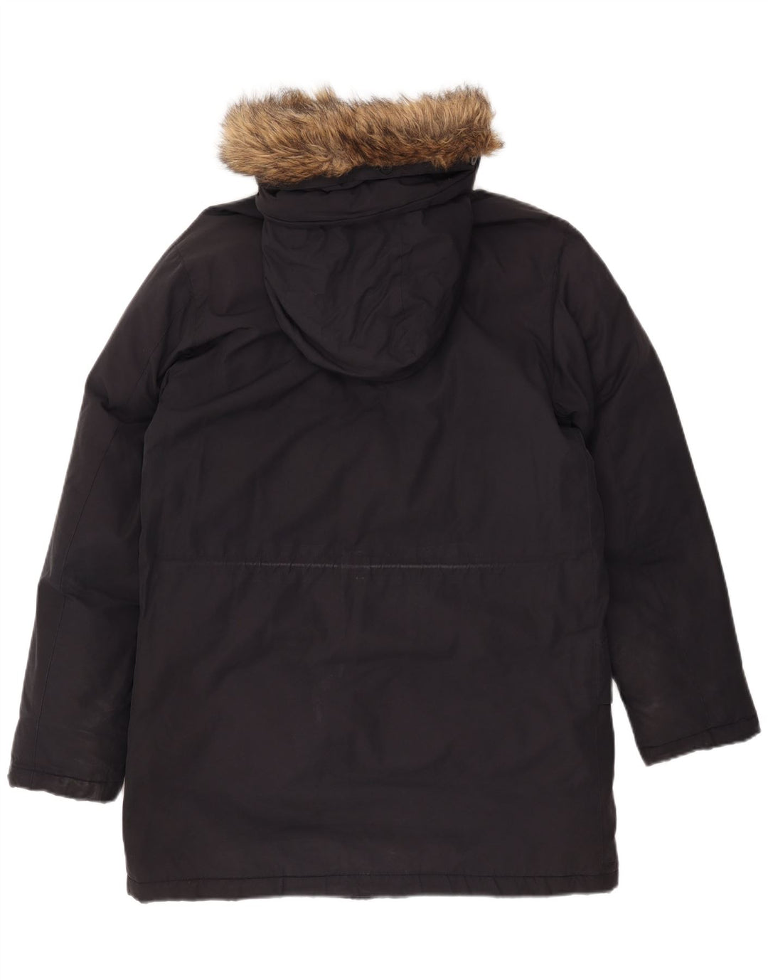 Giacca Parka con cappuccio da uomo FRED PERRY UK 36 piccola in cotone nero