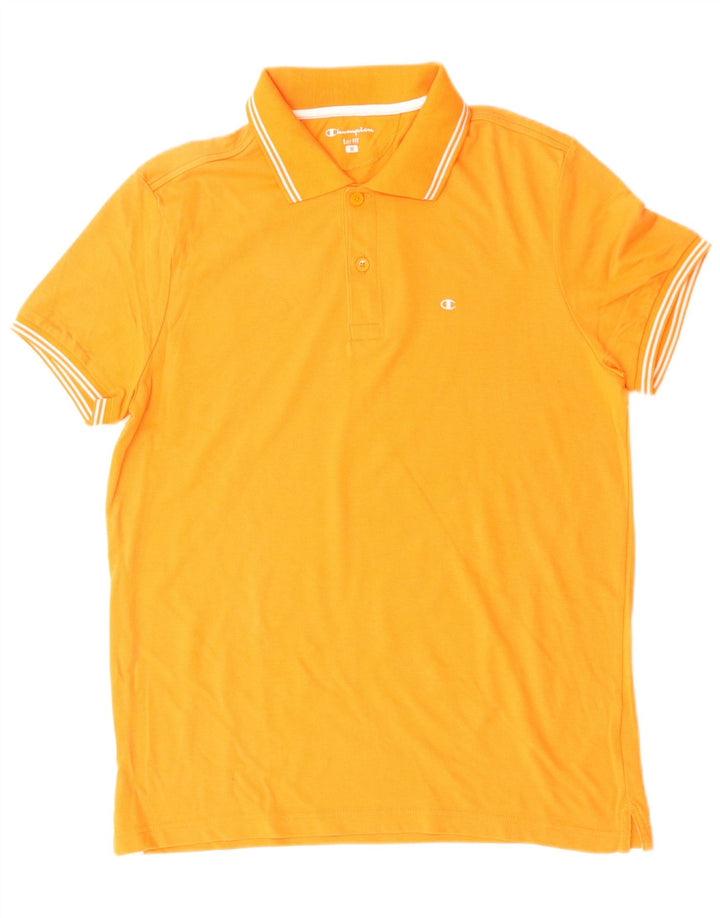 Polo da uomo Easy Fit CHAMPION in cotone arancione medio