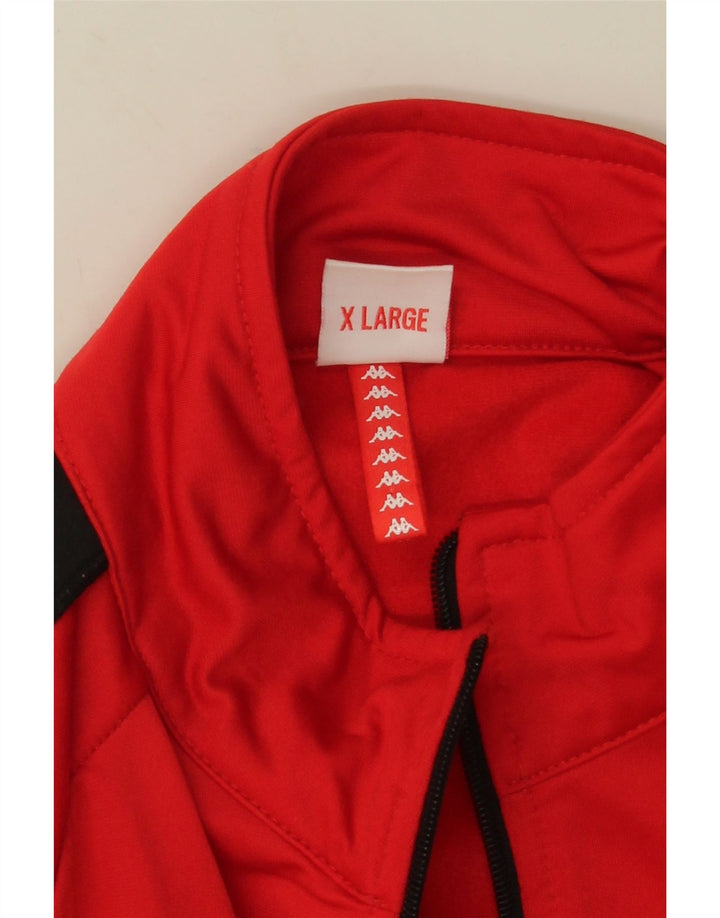 Giacca da tuta grafica da uomo Kappa XL rossa Colourblock